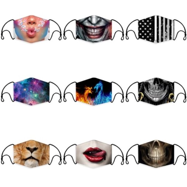 24h shipping cotton pm2.5 black mouth anti dust face mask with activated carbon filter windproof mouth-muffle for men women#183